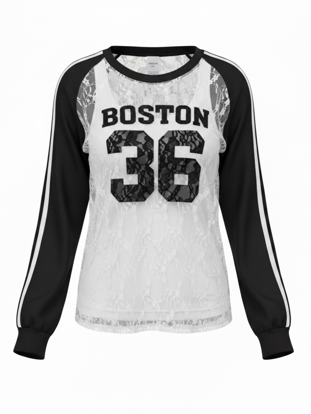 Boston Red Sox Celtics White Lace Athleisure Sports Jersey Top Size S-XL